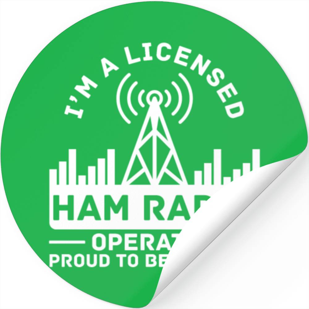 Licensed Ham Radio Operator Proud Amateur Radio Stickers Designed