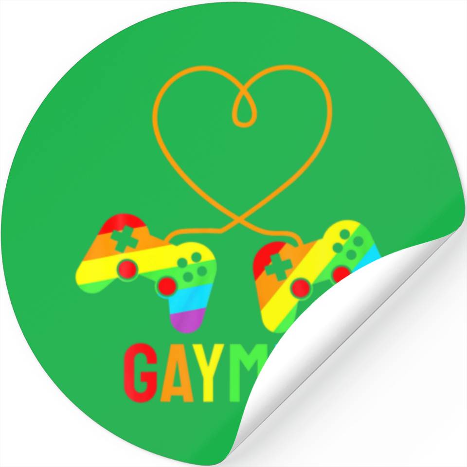 Gaymer Gay Pride Flag LGBT Gamer LGBTQ Gaming Game Stickers Designed