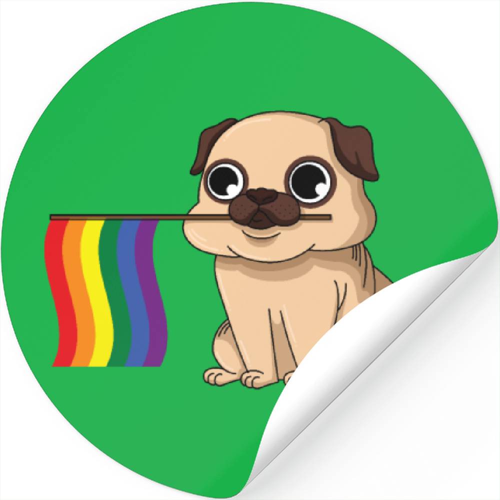 Pride Lgbt Gay Bi Lesbian Transgender Pug Rainbow