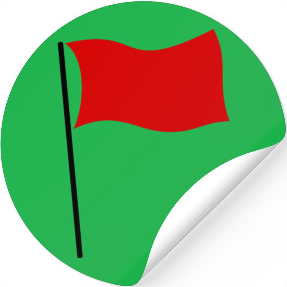 Red Flag Stickers Designed & Sold By Erik Janssen