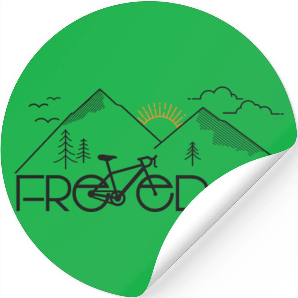 Freedom Funny Bicycle Stickers Designed & Sold By Diego Della Posta