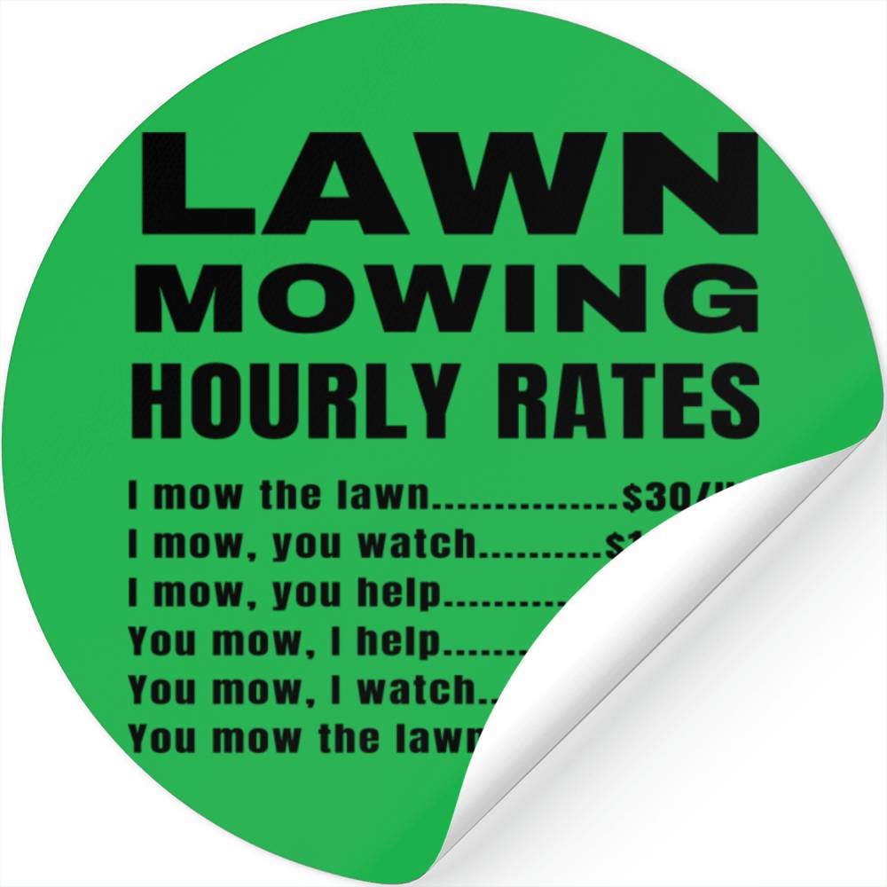 Lawn Mowing Hourly Rates Price List Grass Cutter Designed & Sold By Kirk Wallace