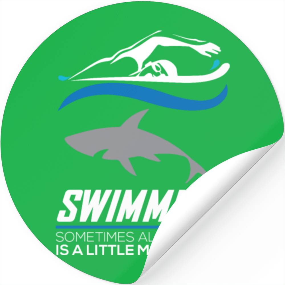 Swimmer Swimmer Swimming Swimming Pool Stickers Designed & Sold By