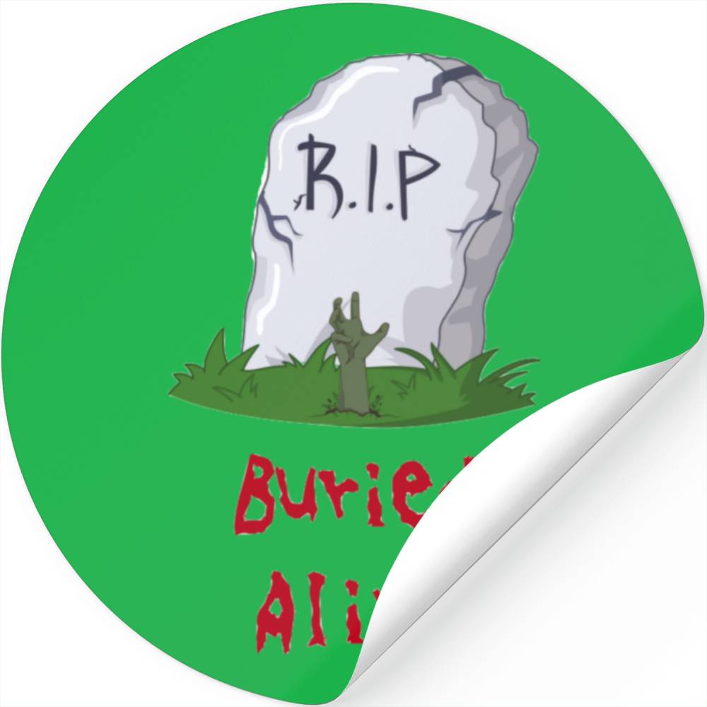 Burried Alive Scary Halloween Logo Design