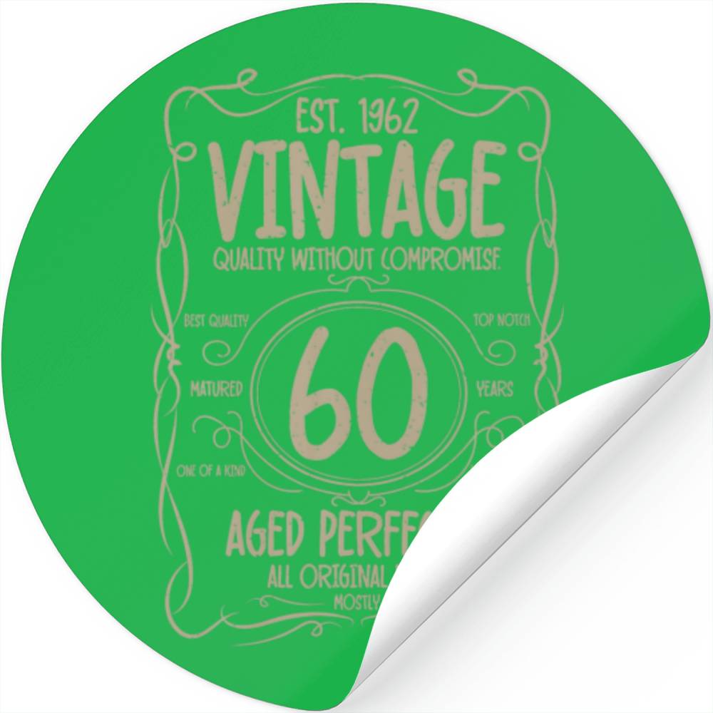 Vintage 60Th Birthday Limited Edition 60 Years Old Stickers Designed ...
