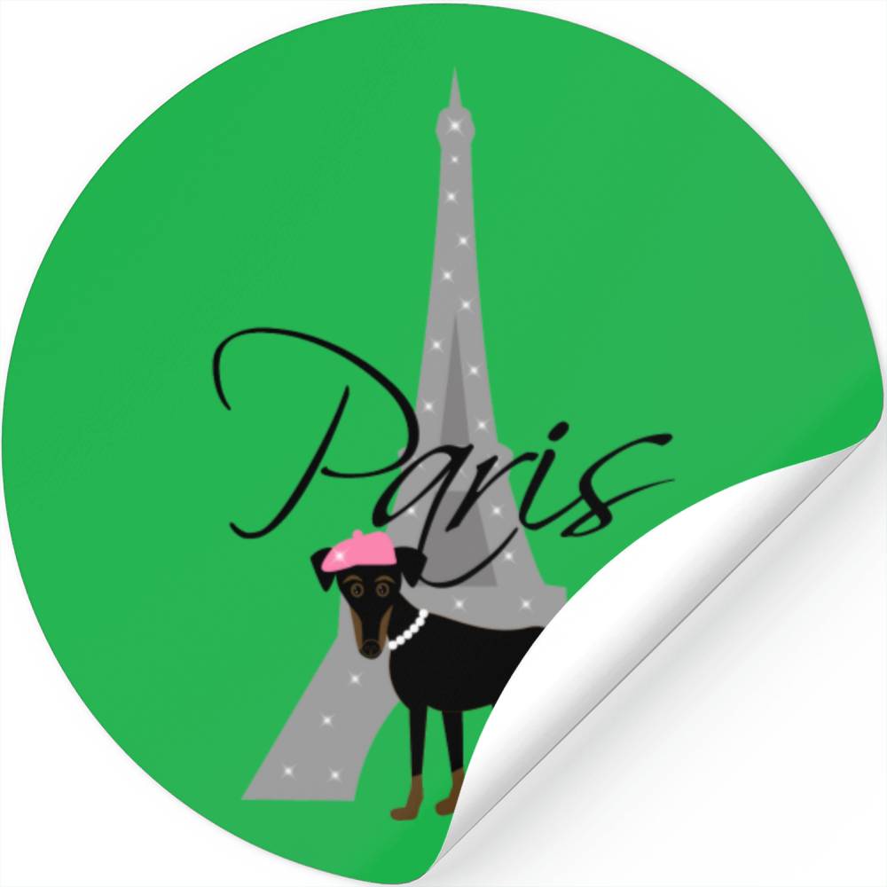 Le Petit Chien à Paris Stickers Designed & Sold By Elizabeth Romero