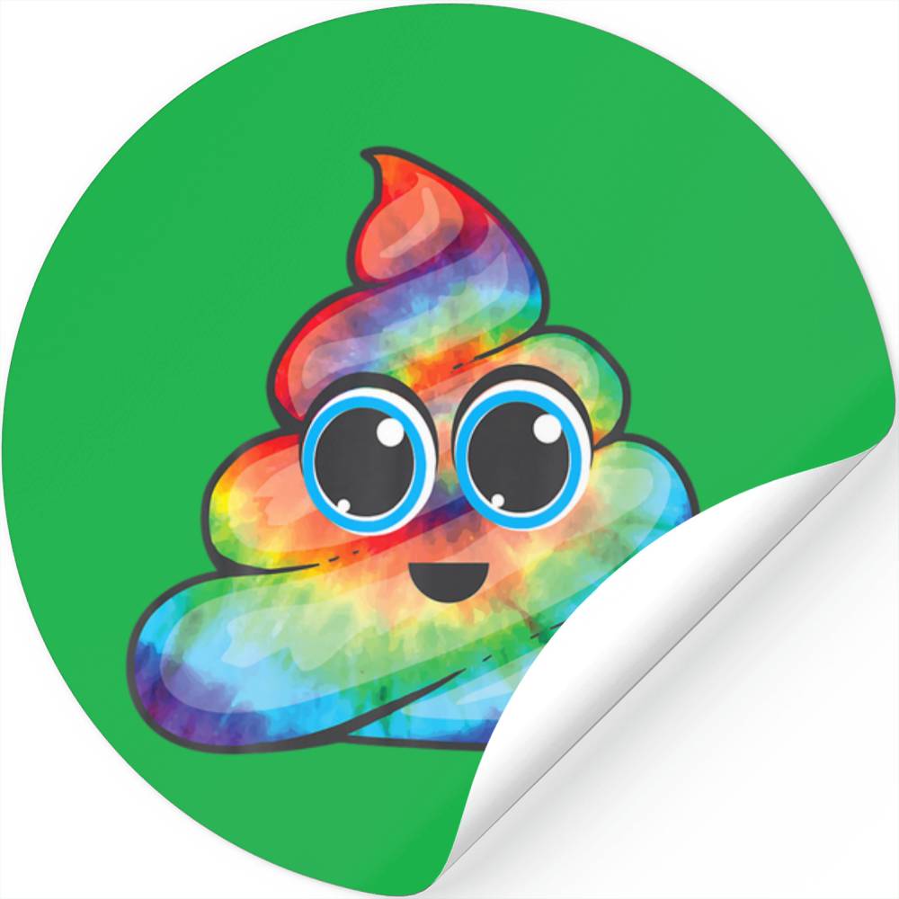 Tie Dye Poop Emojis Cool Poop Emoticon Gif Stickers