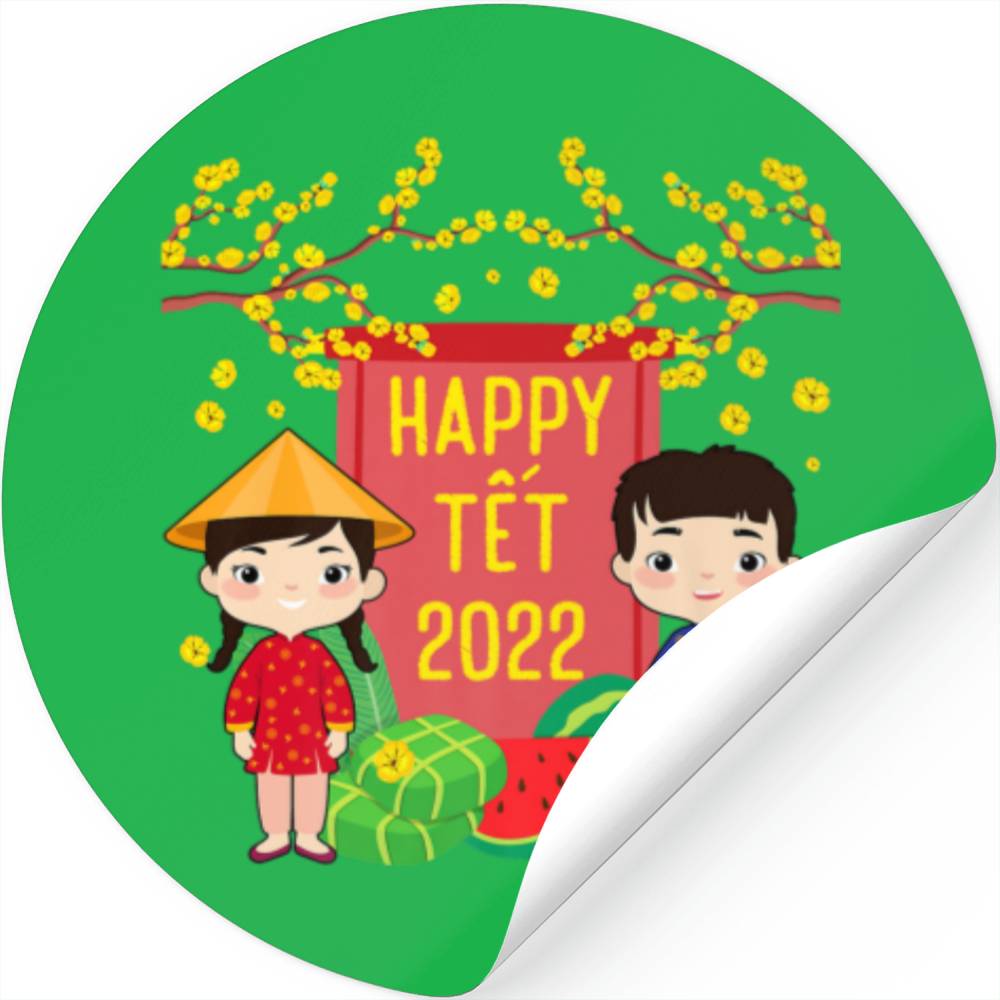 Tet Lunar Vietnamese Calendar 2022 Stickers Designed & Sold By Eduardo