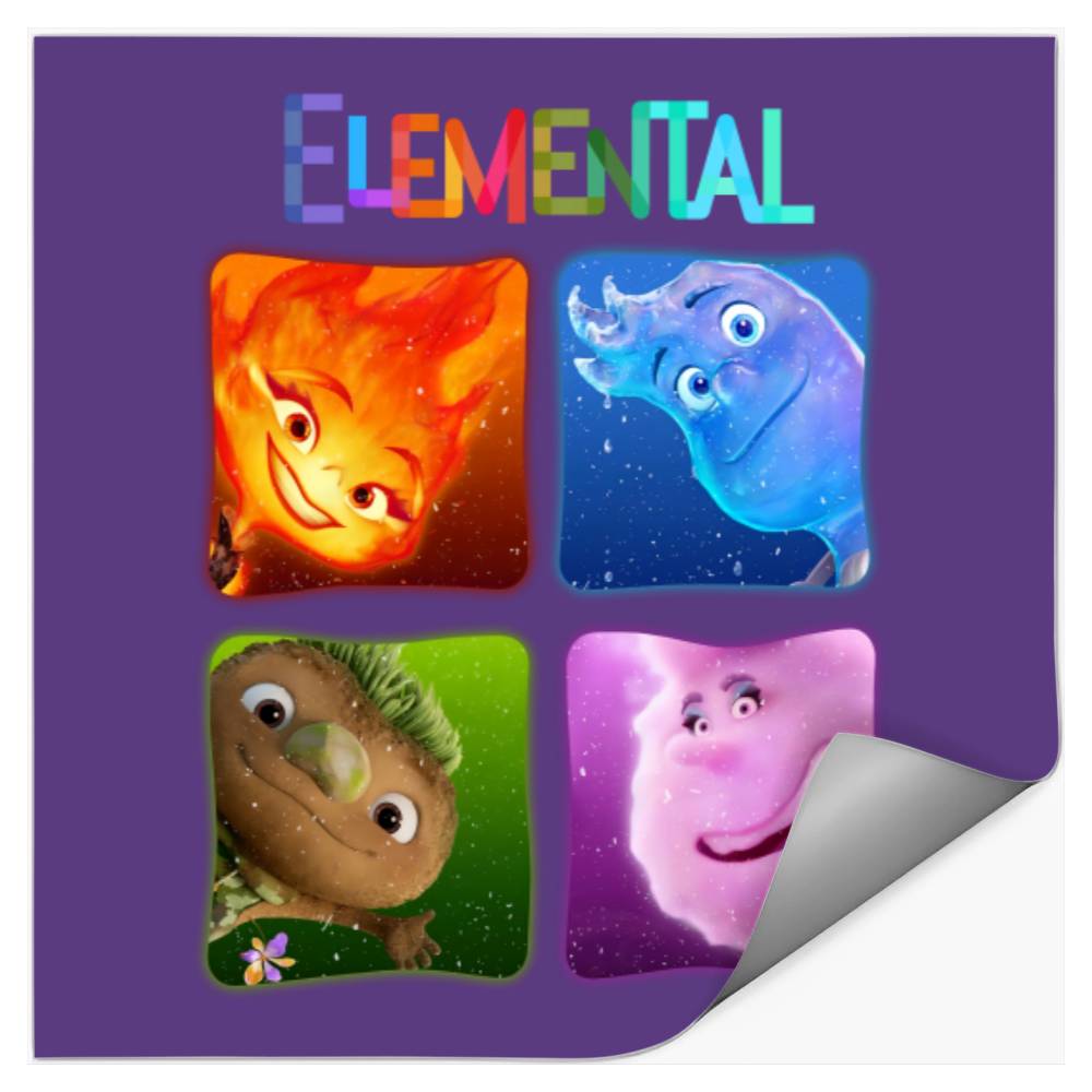 Elemental Character Stickers, Disney Elemental Fireboy Watergirl The ...