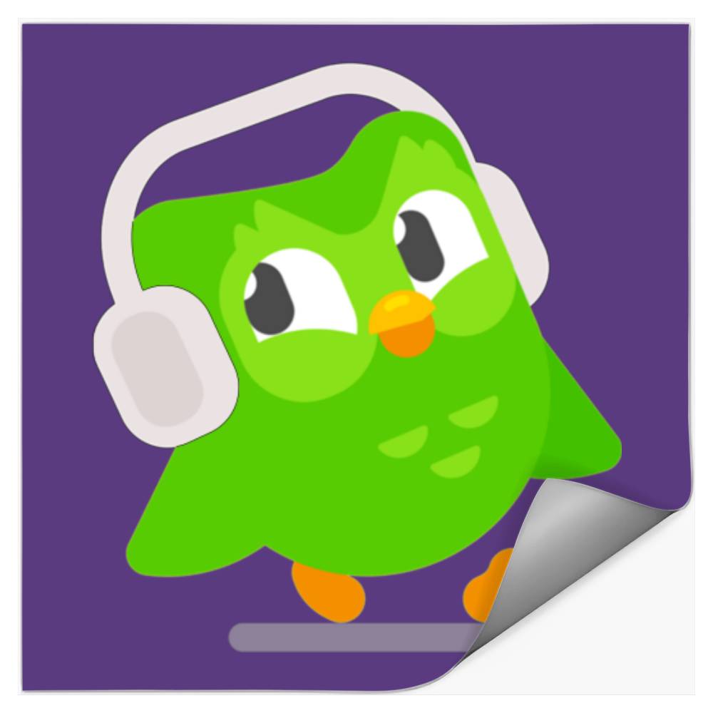 Duolingo Owl Classic Stickers Stickers Designed & Sold By Emmaford0