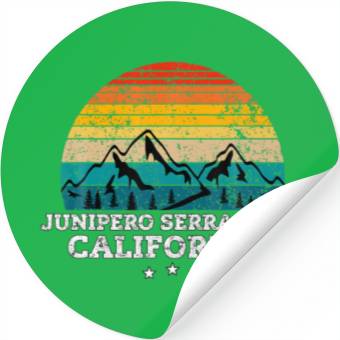 Junipero Serra Peak California Mountains Stickers