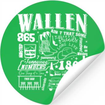 Wallen Tour 2023 Stickers , Cowboy Wallen Stickers , Wallen Western Stickers