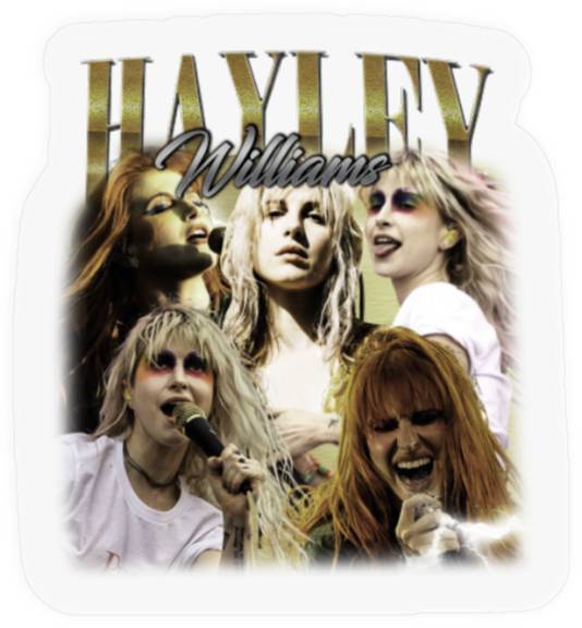 Vintage Wash Hayley Williams, Gift For Women and Man Unisex Stickers