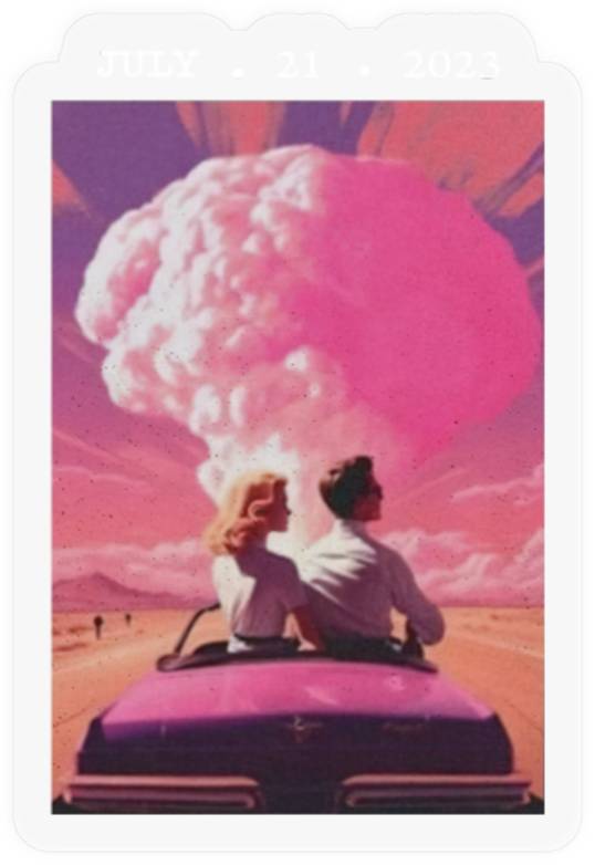 Barbenheimer Barbie Movie Oppenheimer Stickers