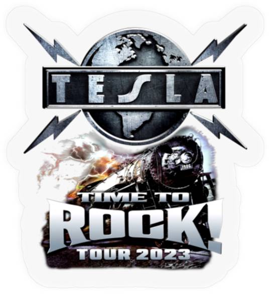 Tesla Rock Band Stickers 2023 Tour Time To Rock Stickers New Black Stickers