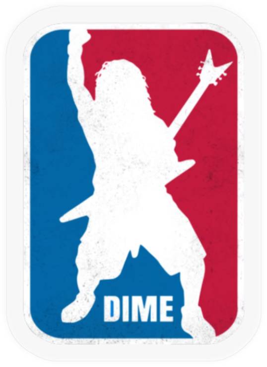 Dime Dimebag Darrell Sport, Guitar Love Player Stickers