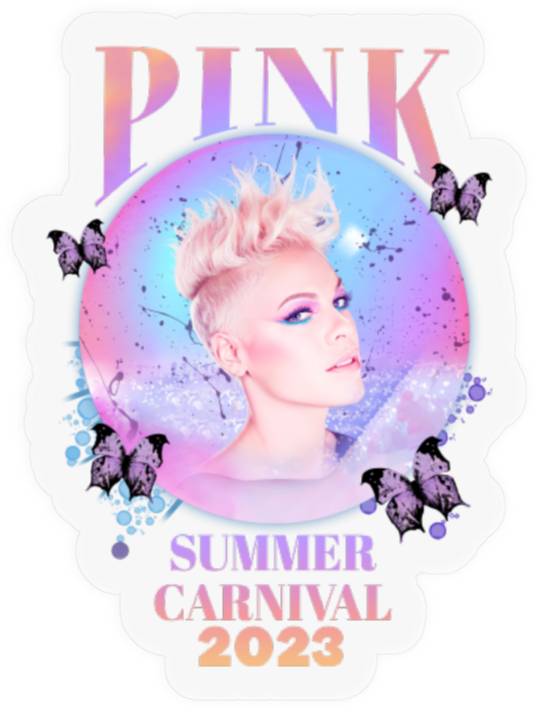 Discover P!nk Summer Carnival 2023 Stickers, Trustfall Album Stickers, Pink Singer Tour