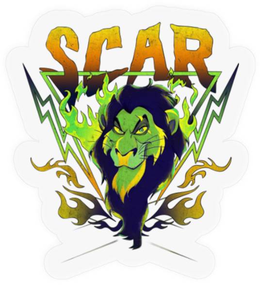 Disney The Lion King Villains Rock Band Scar Stickers, Disney Birthday Stickers