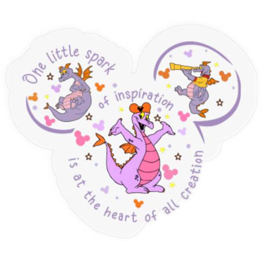 Figment Inspiration Stickers, Disney Figment Stickers, Purple Dragon Stickers, Disney Trip Stickers
