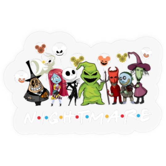 Nightmare Before Christmas Stickers, Disney Halloween  Stickers, Disney Balloon Stickers