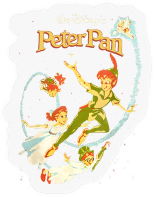 Disney Peter Pan Stickers, Peter Pan Vintage Stickers, Disneyland Vacation Stickers