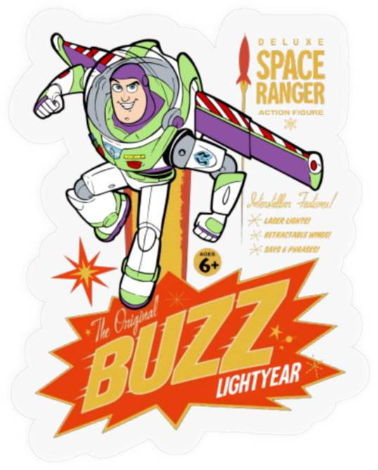 Retro Toy Story Buzz Lightyear  Stickers, Woody Buzz world, Disney Vacation 2023 Stickers, Disneyworld Stickers
