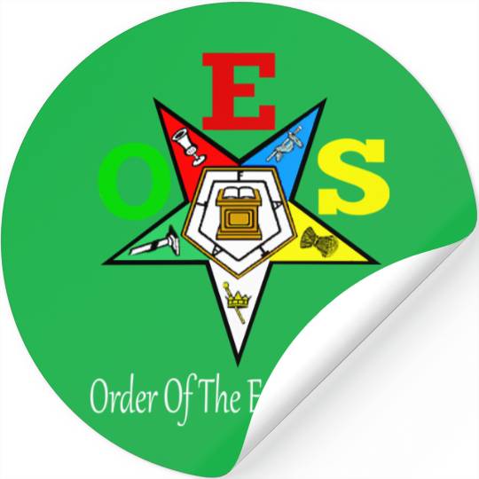 Oes Order Of The Eastern Star Logo Symbol Sticker Designed & Sold By ...
