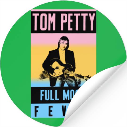 80s Tom Petty and the Heartbreakers Full Moon Fever Tour Rock Concert Stickers