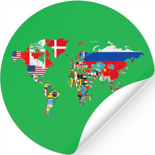 Country Stickers International World Flags Designed & Sold By Heidi Pare