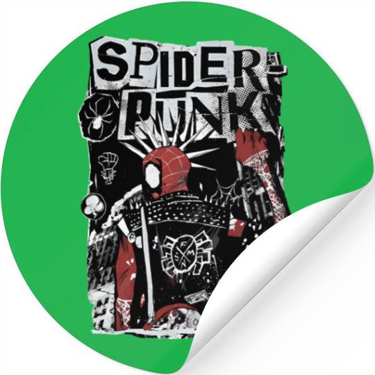 Spider-Punk Stickers, Across the Spider-Verse Stickers, Vintage Spider-Punk Stickers,