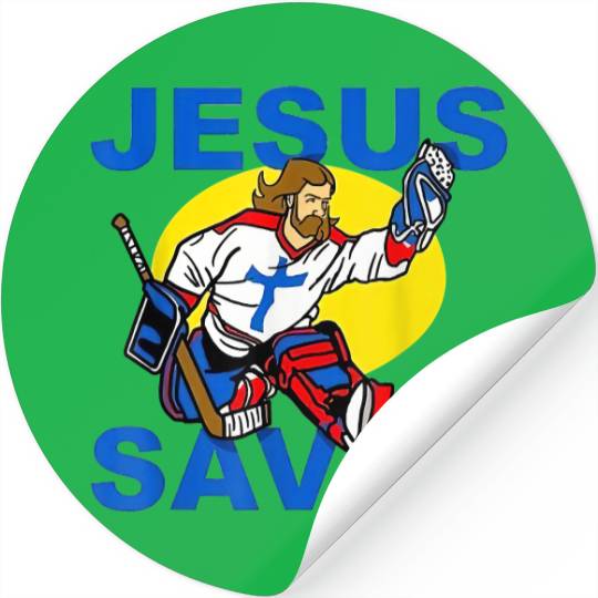 Funny Jesus Saves Hockey Stickers Goalie Stickers Stickers Stickers