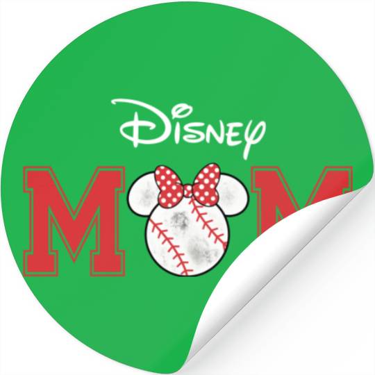 Disney Baseball Mom Stickers, Minnie Best Mom Ever Stickers, Mom Stickers