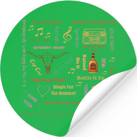 Sam Hunt Stickers, Sam Hunt Concert Stickers, Country Song Stickers, Song Lyrics Stickers