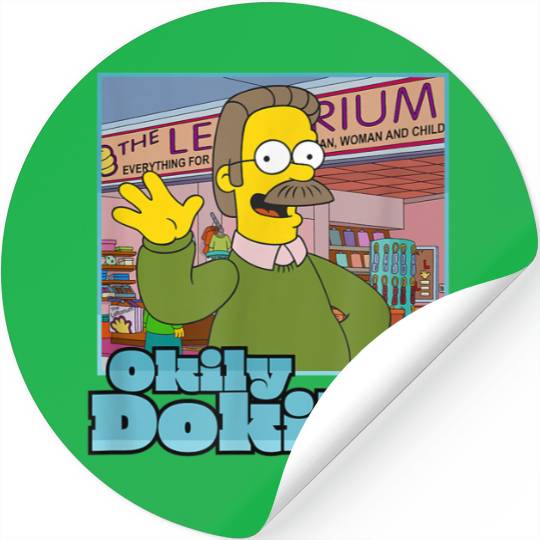The Simpsons Ned Flanders Okily Dokily Stickers