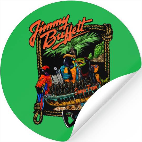 Discover Jimmy Buffett 2023 Tour Stickers, Jimmy Buffett Vintage Stickers