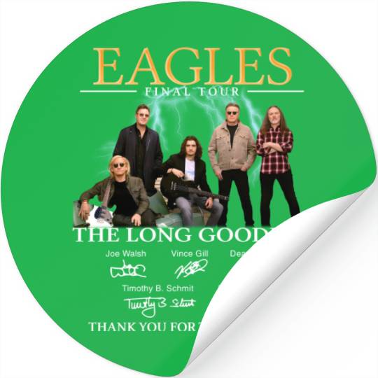 Discover Eagles The Long Goodbye Thank You Stickers, Hotel California Tour 2023 Stickers