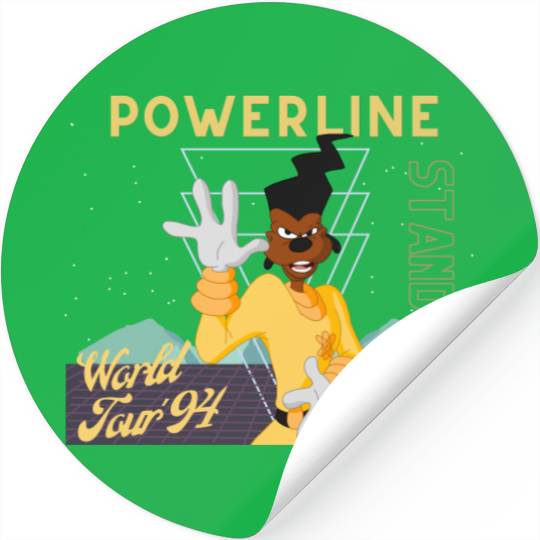 Disney Powerline World Tour 94 Stickers 4 | Disney Stickers | A Goofy Movie Stickers | Unisex | Anime Manga Vintage
