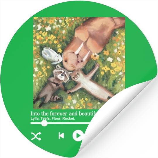 Discover Lylla Rocket Floor Teefs Stickers, Guardians Of The Galaxy Vol.3 Stickers, Rocket and Friends Stickers