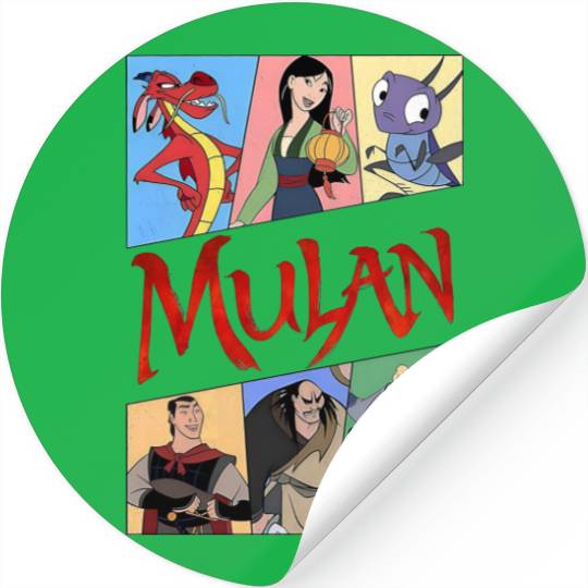 Discover Retro 90s Vintage Disney Mulan Stickers , Cri-Kee ,Shan Yu ,Mushu ,Li Shang