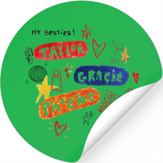 Discover Stickers Taylor phoebe and gracie Flowy cropped Stickers