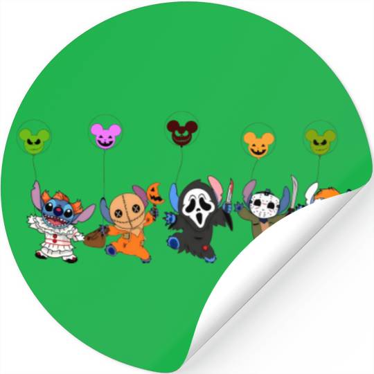 Discover Stitch Horror Halloween Stickers,Disneyland Halloween Stickers