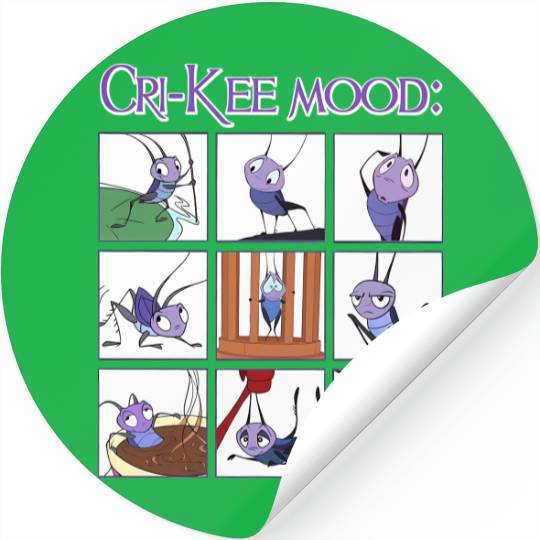 Discover Disney Mulan Cri Kee Mood Emotion Of Cri-Kee Cute Face Stickers Birthday Stickers