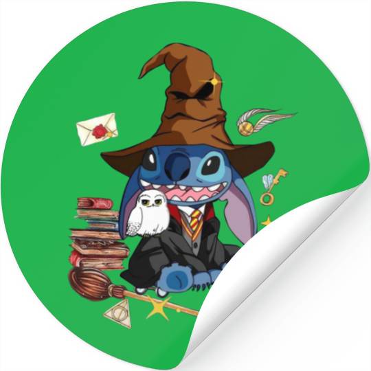 Disney Stitch Witch Stickers, Disney Stitch Halloween Pumpkin Stickers