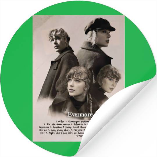 Discover Evermore Album Taylor Vintage Art Stickers
