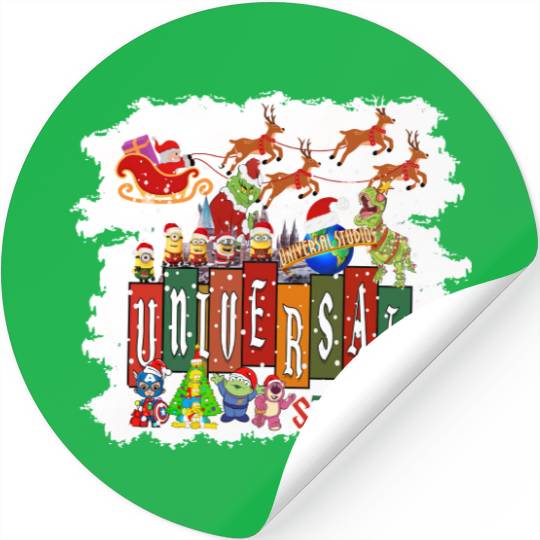 Universal Studios Christmas Stickers, Disneyland Christmas Stickers