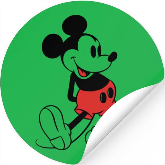 70s Mickey Mouse Black Grey Ringer Stickers Vintage 1970s Made in USA 50/50 Unofficial Disney Cartoon Character Stickers Streetwear Sportswear
