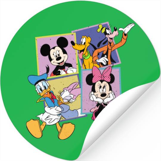Retro Disney Mickey Stickers, Vintage Mickey and Friends Stickers, Disneyland Stickers, Disneyworld Stickers
