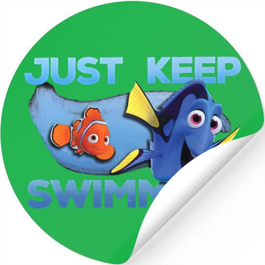 Disney Finding Nemo Just Keep Swimming Funny Nemo And Dory Stickers, Cartoon Stickers, Cute Stickers, Gift For Family Disney Finding Nemo Just Keep Swimming Funny Nemo And Dory Stickers, Cartoon Stickers, Cute Stickers, Gift For Family