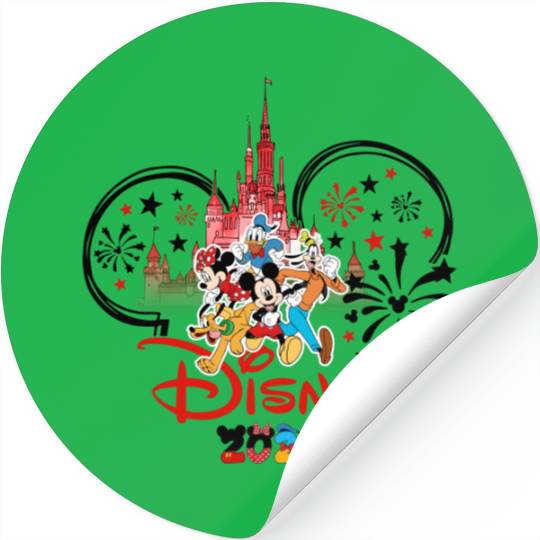 Disney 2024 Stickers, Disneyland Mickey Head 2024 Mickey And Friends Stickers
