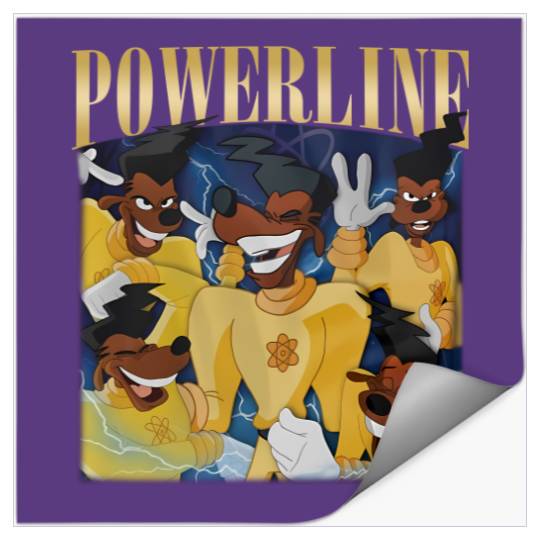 Vintage Disney Powerline Stickers, Powerline Stand Out Tour, Powerline Goofy Movie